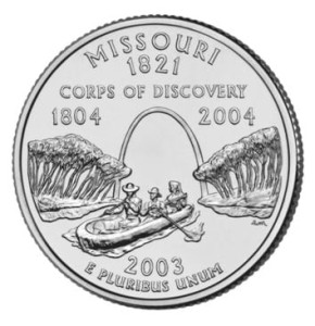 USA 25 c Missouri  P lub D 2003