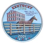 USA 25 c Kentucky P lub D 2001 KOLOR