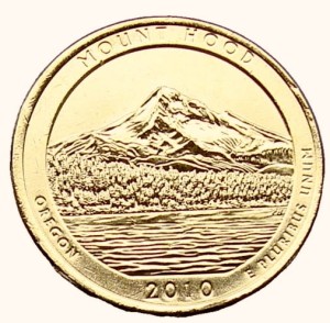 USA 25 c Park Narodowy Mount Hood  nr 5  2010 24K Au