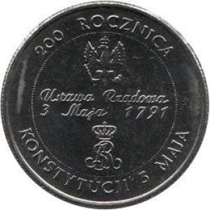 10000 zł 200 lat Konstytucji 3-go Maja 1991