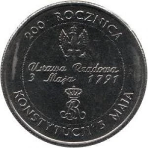 10000 zł 200 lat Konstytucji 3-go Maja 1991