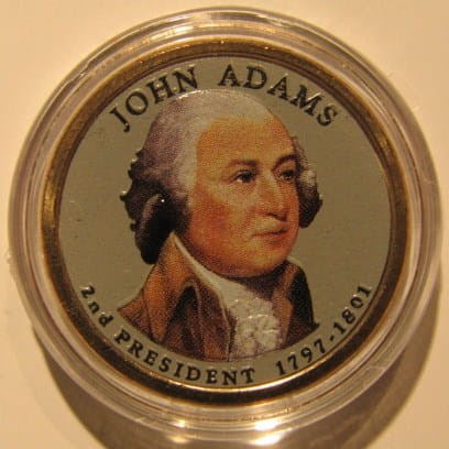 USA 1 $ John Adams 2007 nr 2  KOLOR x1
