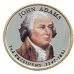 USA 1 $ John Adams 2007 nr 2 KOLOR x2