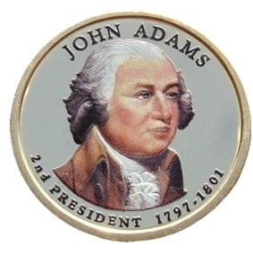 USA 1 $ John Adams 2007 nr 2 KOLOR x2