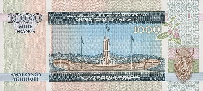Burundi 1000 franków Bydło 2006 P-39d