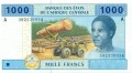 Gabon 1000 franków Traktor 2002 P-407A