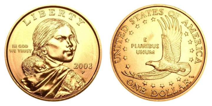 USA 1$ Rdzenni Amerykanie Sacagawea 2003