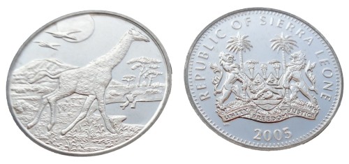 Sierra Leone 1$ Żyrafa 2005