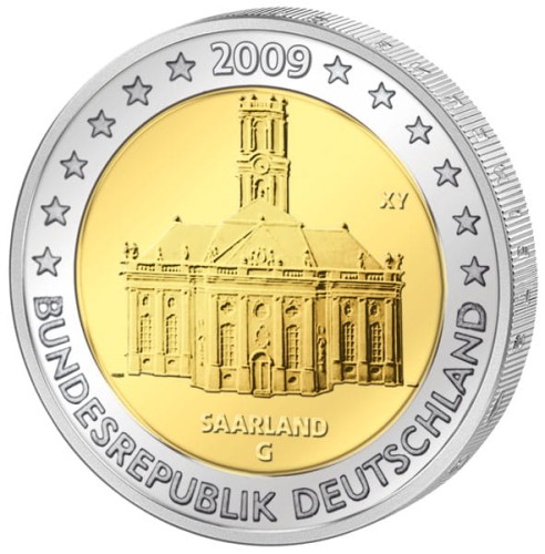 2 € NIEMCY Saara Kościół Ludwika 2009 D