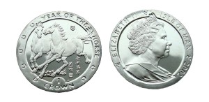 Wyspa Man 1 crown Kalendarz chiński - Rok konia 2002