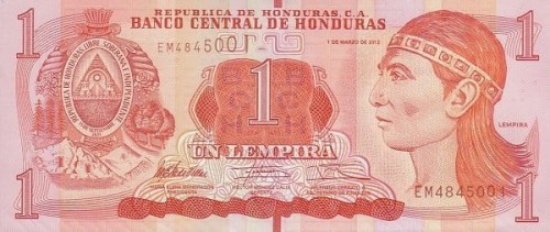 Honduras 1 lempira Ruiny 2014 P-96
