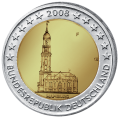 2 euro Niemcy x5 Hamburg - Kościół św. Michała 2008 ADFJG