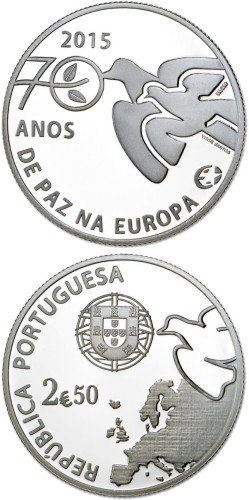 2,5 € Portugalia 70 lat Pokoju w Europie 2015.jpg