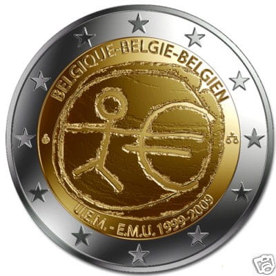 2 € Belgia 10 lat strefy euro 2009