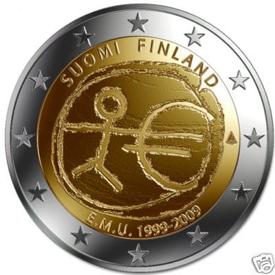 2 euro Finlandia 10 lat strefy euro 2009