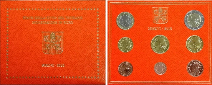 KMS WATYKAN zestaw menniczy x 8 Franciszek I 2016