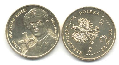2 zł Władysław Anders 2002