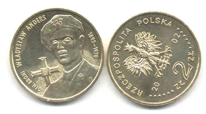 2 zł Władysław Anders 2002