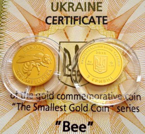 UKRAINA 2 UAH Pszczoła 2010 Au