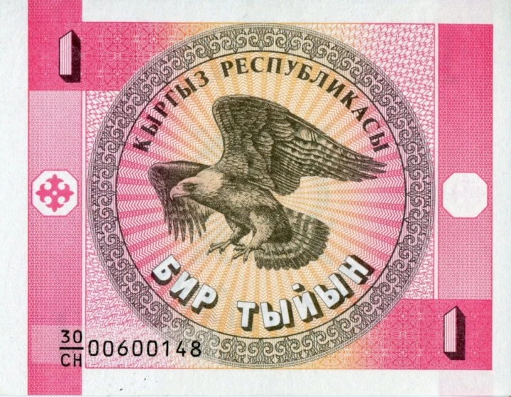 Kirgistan 1 tyin Orzeł 1993 P-1