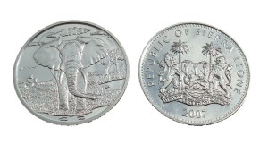 Sierra Leone 1$ Słoń 2007