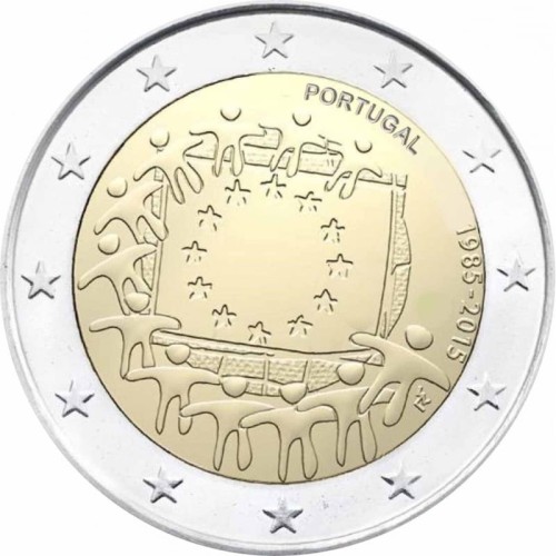 2 € Portugalia 30 lat flagi UE 2015