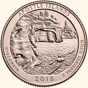 USA 25 c Park Apostle Islands 2018 nr 42 24kAu