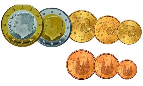 Euro set Hiszpania x8 zestaw menniczy z Filipem VI 2015 