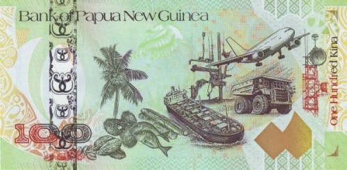 Papua Nowa Gwinea 100 Kina 35 rocznica Banku 2008 P-37