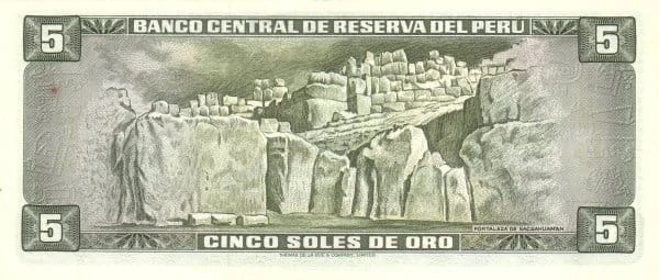 Peru 5soles Inka 1974 P-99c