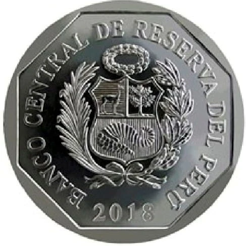 Peru 1 sol Penelopa białoskrzydła 2018