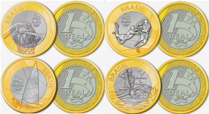 Zestaw menniczy Brazylia x 4 Olimpiada Rio 2016 II