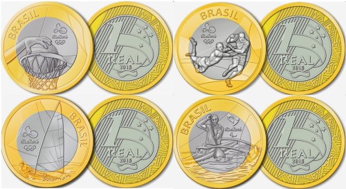 Zestaw menniczy Brazylia x 4 Olimpiada Rio 2016 II