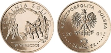 2 zł Kopalnia soli w Wieliczce 2001