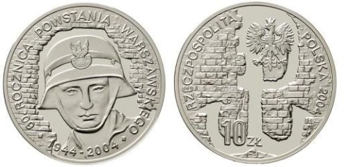 10 zł 60. rocznica Powstania Warszawskiego 2004