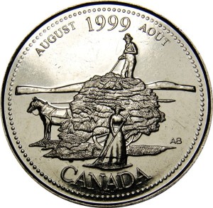 Kanada 25 c Millennium August 1999