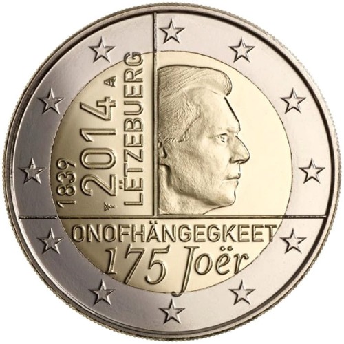 2 euro Luksemburg 175 lat niepodległości 2014