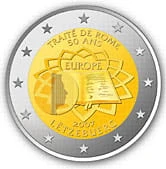 2 € Luksemburg Traktaty Rzymskie 2007