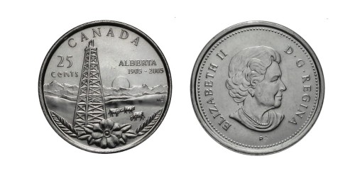 Kanada 25 c 100-lecie Alberty 2005
