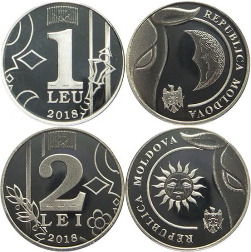 Zestaw menniczy Mołdawia x 2 2018