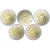 2 euro Niemcy x5 10 lat euro w obiegu 2012 ADFGJ