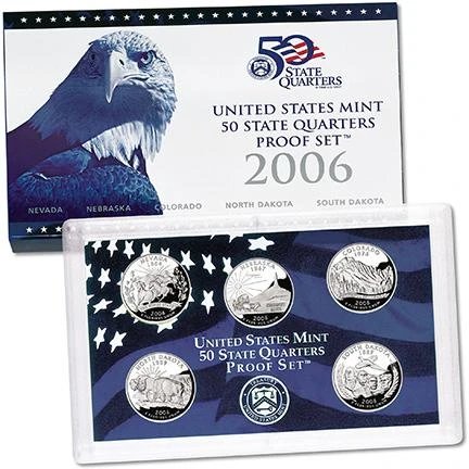USA Proof set 5 x 25c Stany 2006 "S"