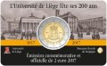2 euro Belgia 200 lat uniwersytetu w Liege 2017