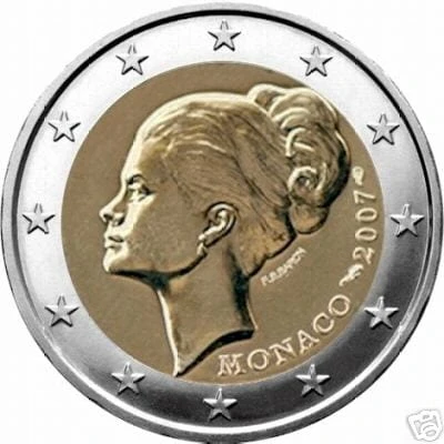 2 euro Monako Grace Kelly 2007
