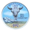 USA 25 c Montana 2007 KOLOR