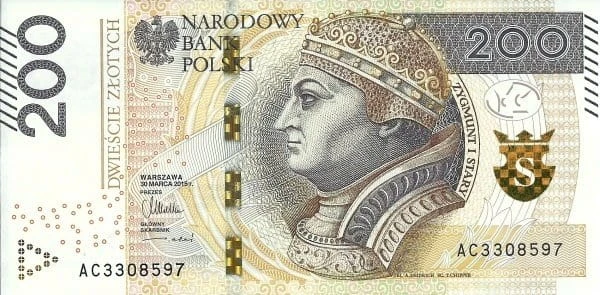 III RP 200 zł Zygmunt I Stary 2015 P-189a