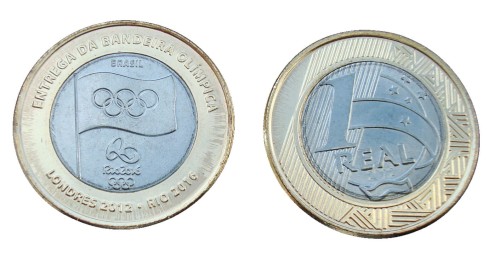 Brazylia 1 real Olimpiada Rio Flaga 2012.jpg