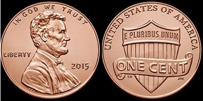 USA 1 cent 2015