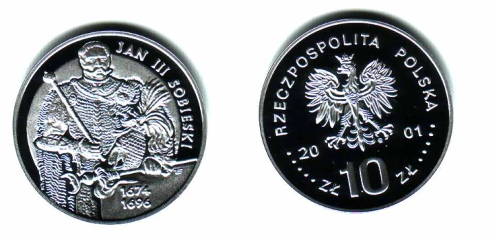 10 zł Jan III Sobieski półpostać 2001