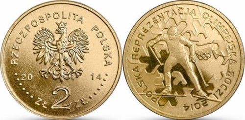 2 zł Polska Reprezentacja Olimpijska Soczi 2014